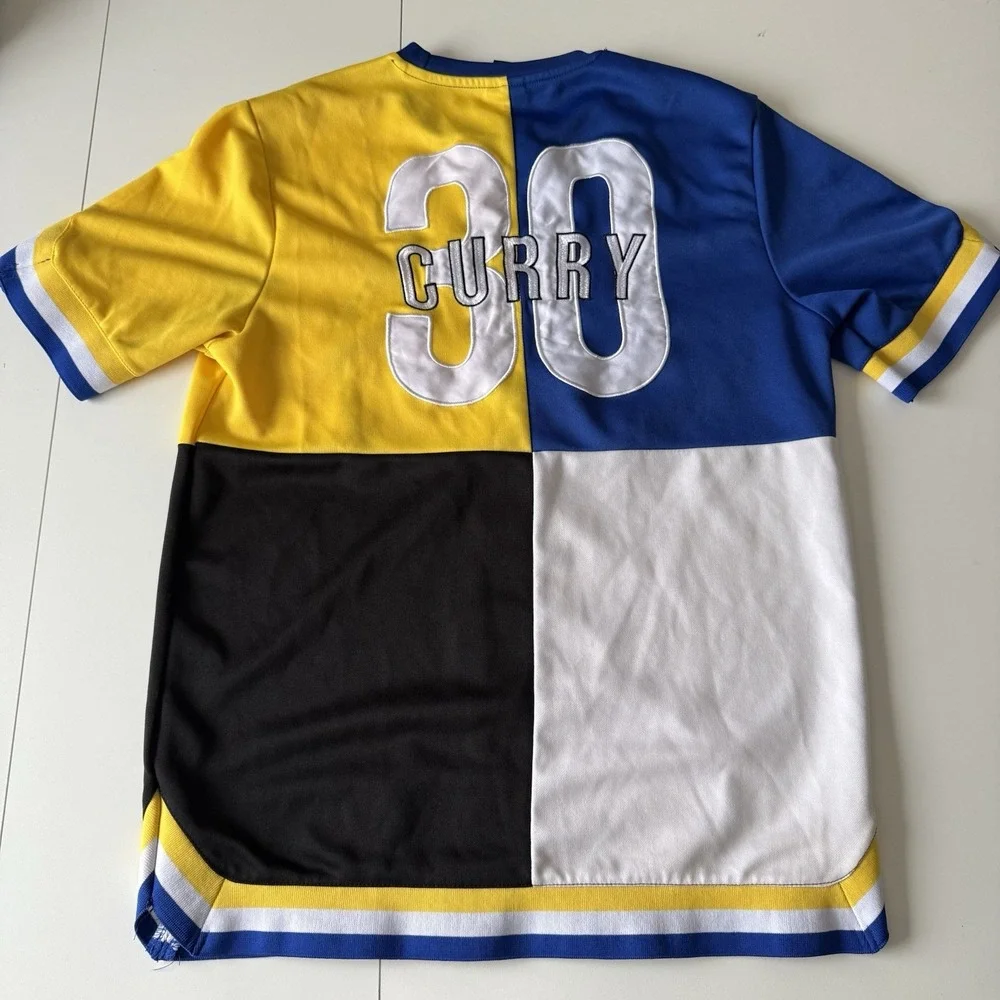 Golden State Warriors NBA Steph Curry Color Block Shooting Jersey Size Medium - Picture 5 of 6